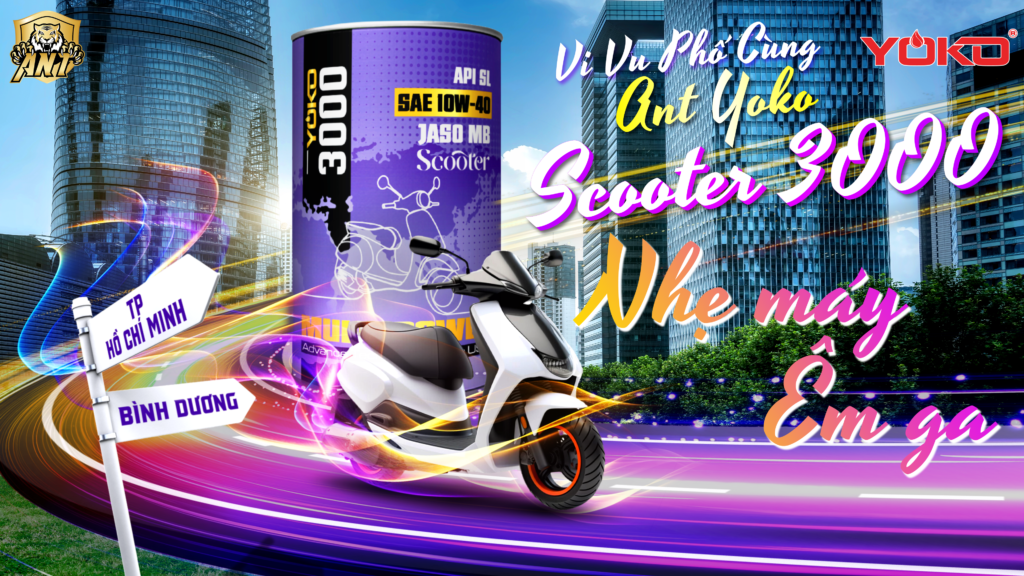 YOKO 3000 Scooter – Dầu nhớt chuyên biệt cho xe tay ga